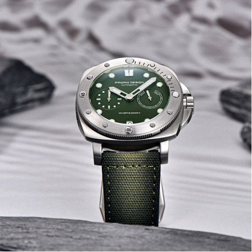Часы мужские Pagani Design PD-1767 Silver-Green-2